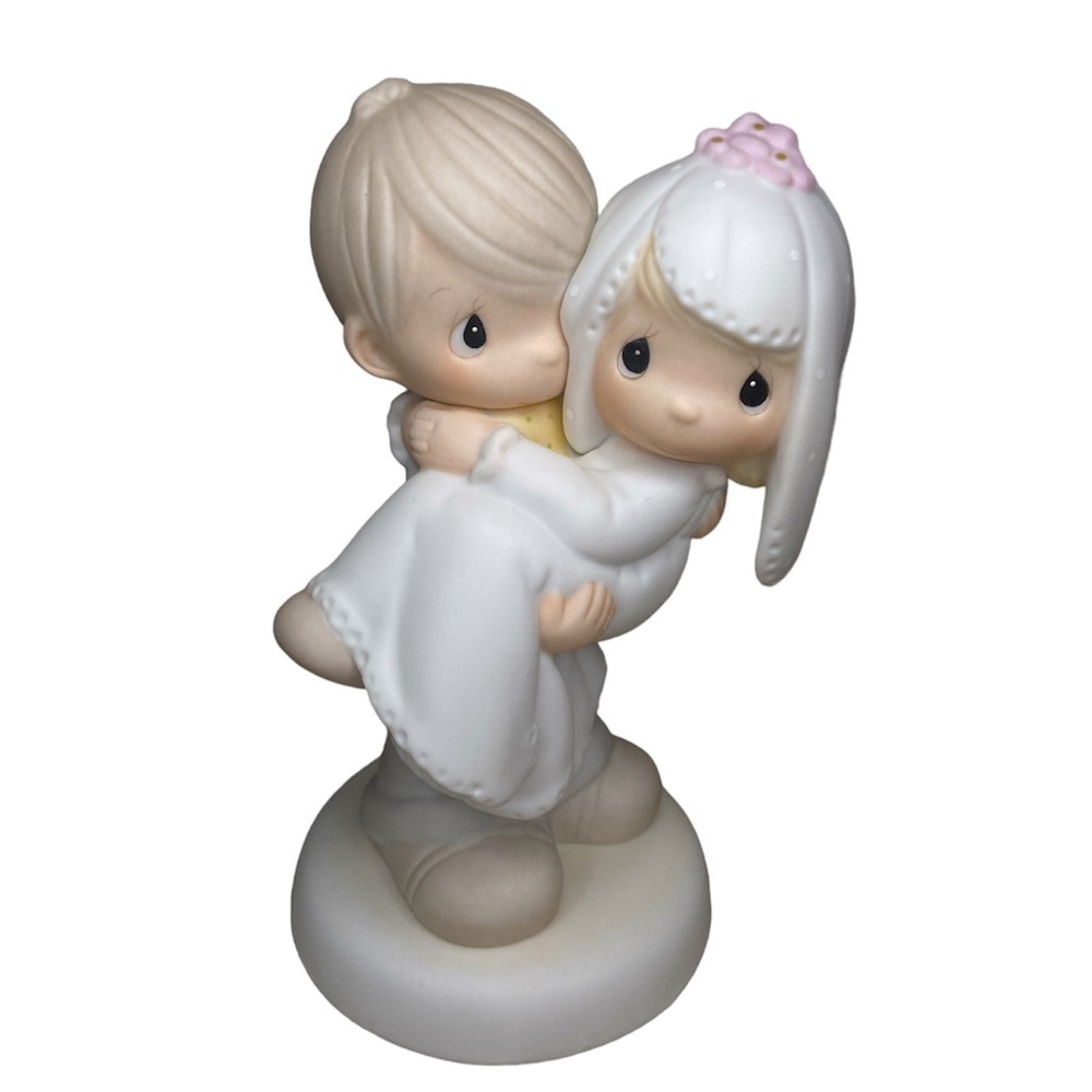 Precious Moments ✨ Bless You Two Bride Groom Figurine 1982 Signed Porcelain